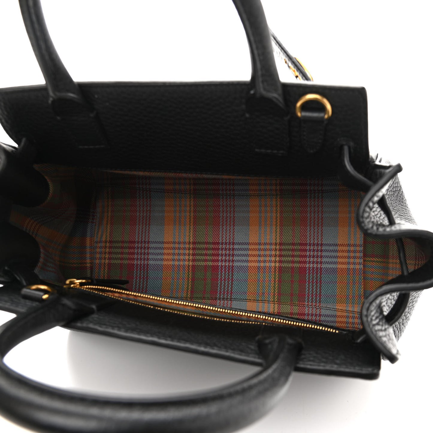 Heavy Grain Small Belted Bayswater Tote Black