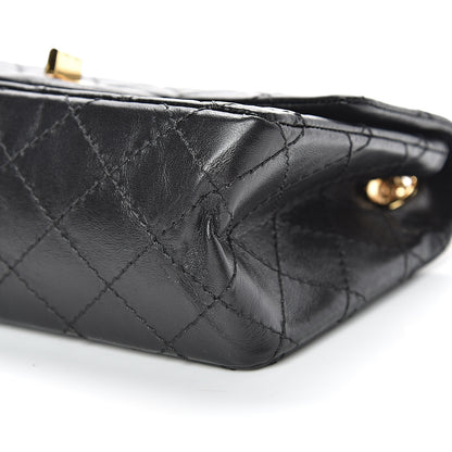 Chanel Aged Calfskin Quilted 2.55 Reissue Mini Flap Black 9 of 13