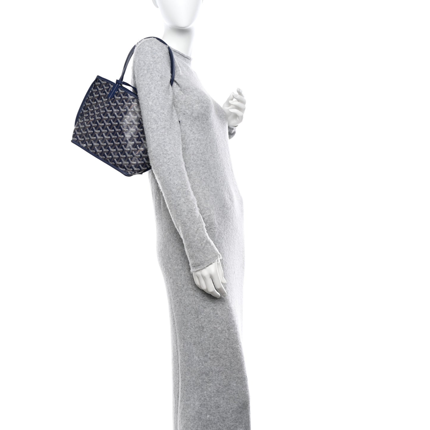 Goyardine Reversible Mini Anjou Navy