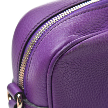 Gucci Pebbled Calfskin Small Soho Disco Bag Shine Purple 13 of 14