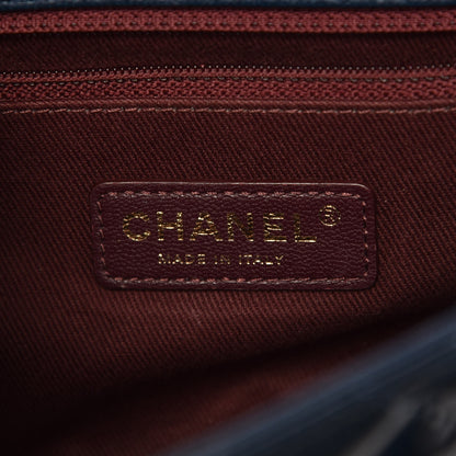 Chanel Patent Goatskin Quilted Medium CC Eyelet Flap Blue 7 of 10