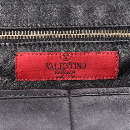 Valentino Garavani Vitello Medium Rockstud Tote Black 6 of 10