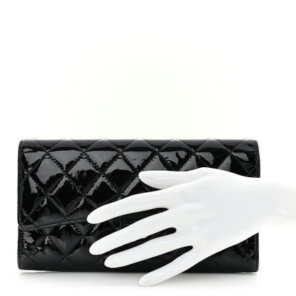 Chanel Patent Quilted Travel Wallet Black 2 of 14