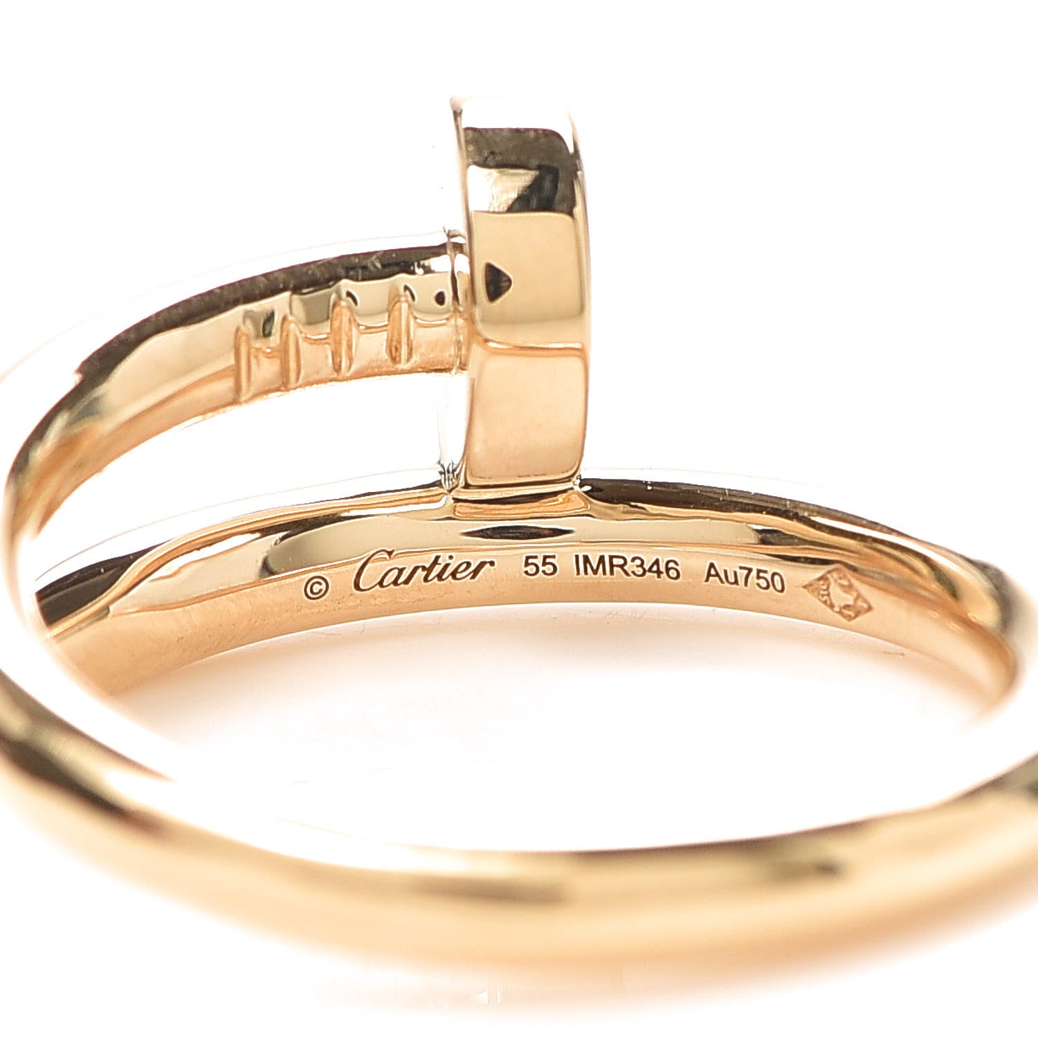 Cartier 18K Yellow Gold Juste Un Clou Ring 55 7.25 4 of 5