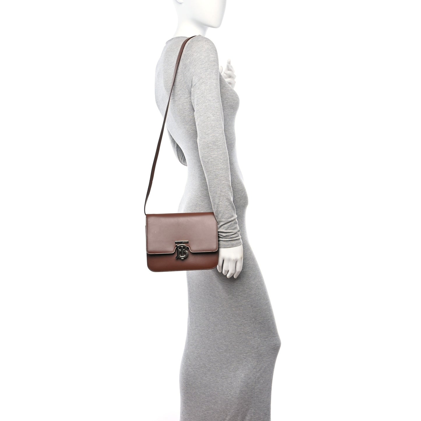 Calfskin Small TB Bag Malt Brown