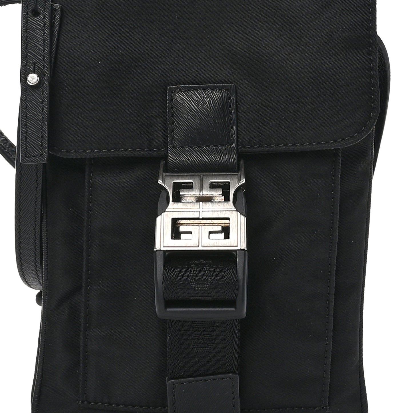 Nylon 4G Pouch on Strap Black