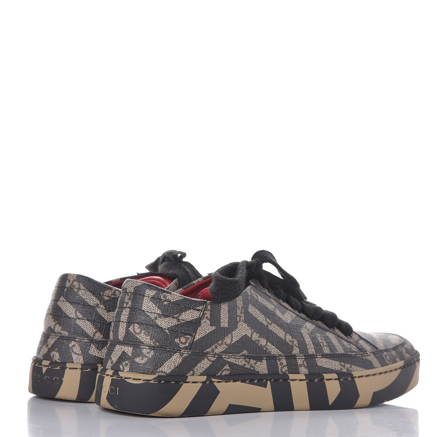 GG Supreme Monogram Caleido Mens Low Top Sneakers 7.5 Black