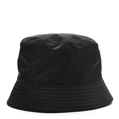 Prada Re-Nylon Metal Triangle Logo Mens Bucket Hat L Black 3 of 8