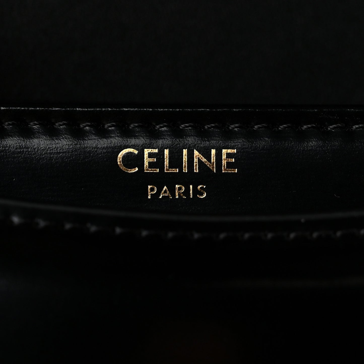 Shiny Calfskin Besace Clea Triomphe Black