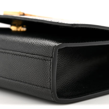 Saint Laurent Grain De Poudre Small Classic Monogram Kate Satchel Black 10 of 10