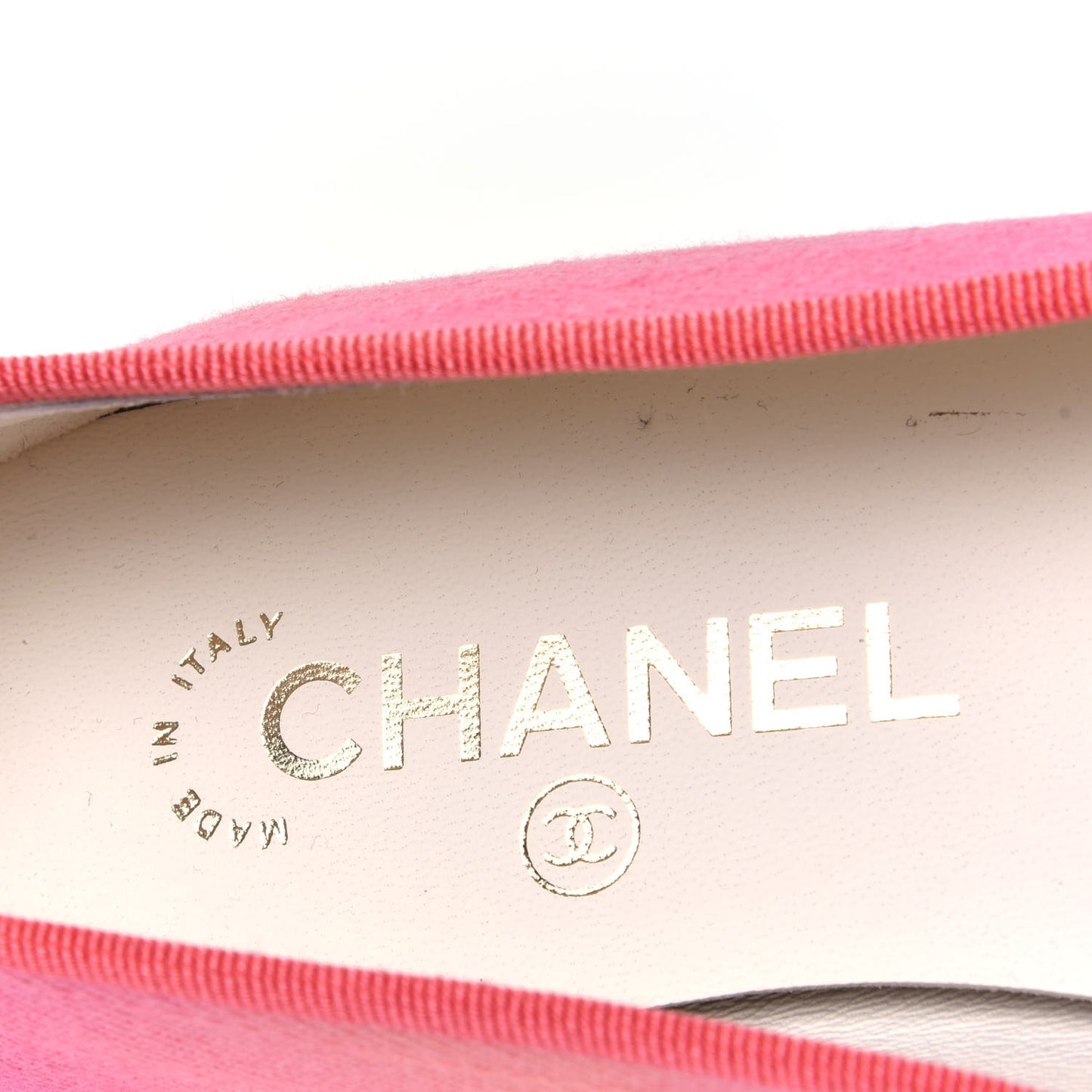Denim CC Cap Toe Ballerina Flats 37.5 Pink