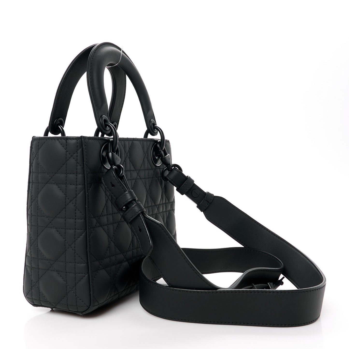 Ultra Matte Calfskin Cannage Small My ABCDior Lady Dior Black