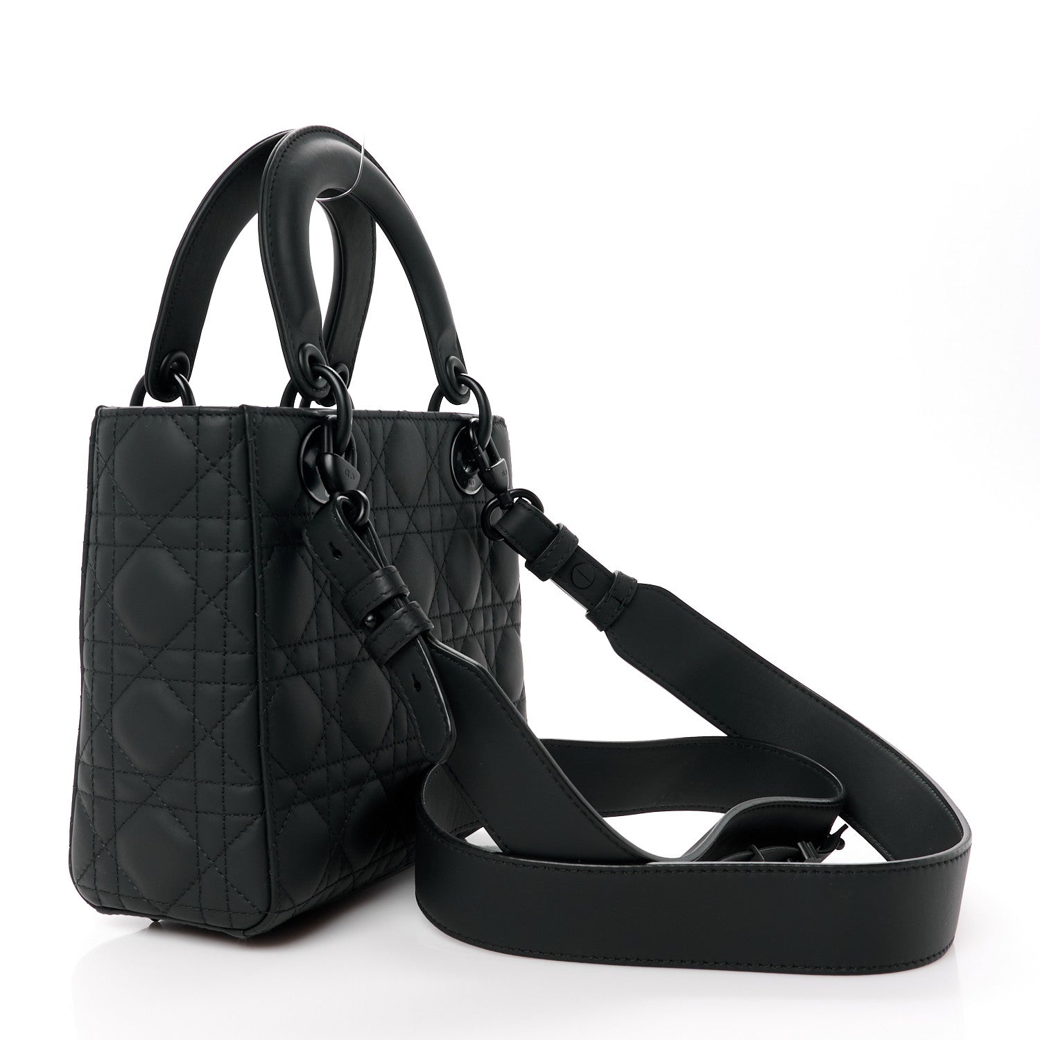 Christian Dior Ultra Matte Calfskin Cannage Small My ABCDior Lady Dior Black 3 of 11