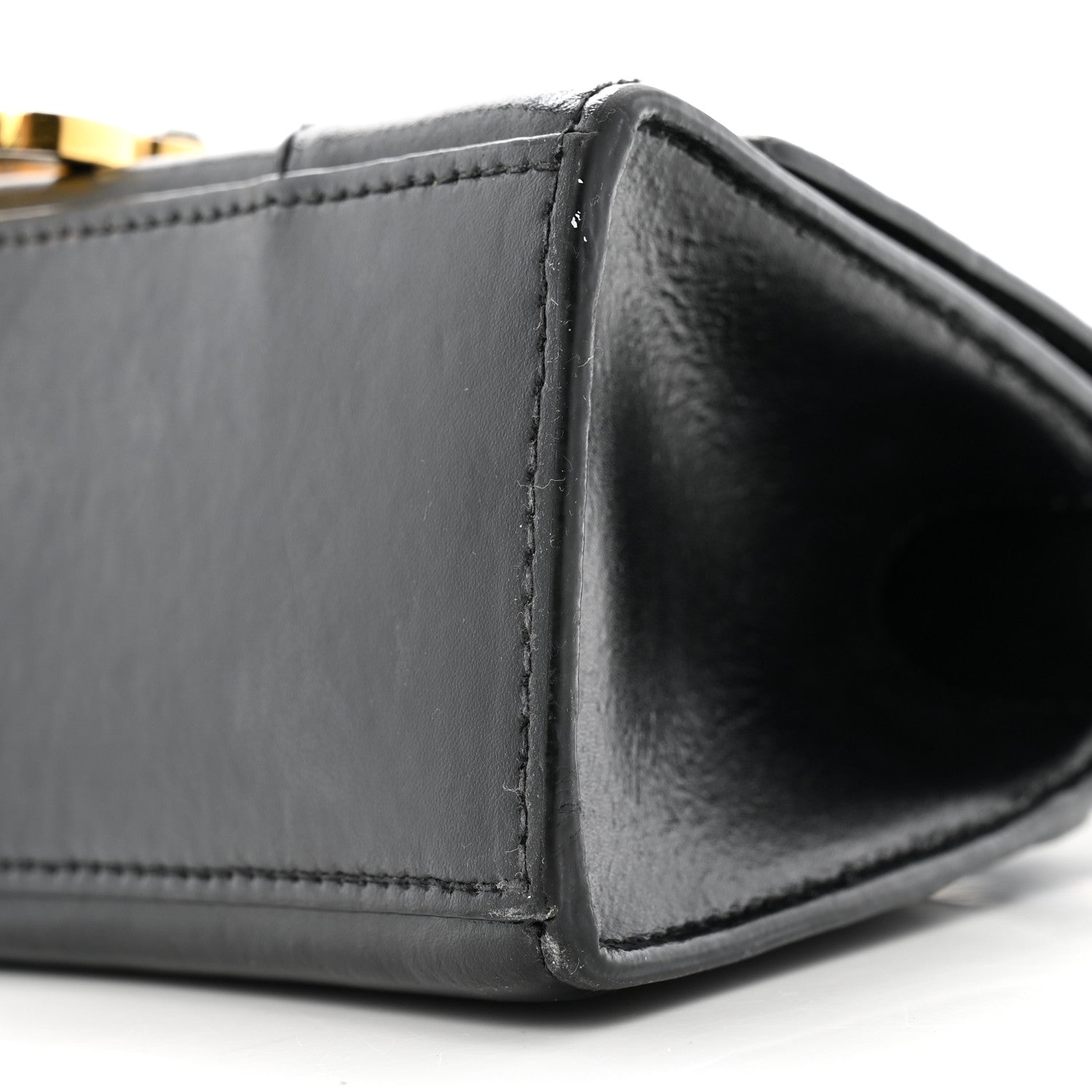 Balenciaga Shiny Box Calfskin Hourglass Top Handle Bag XS Black 9 of 15