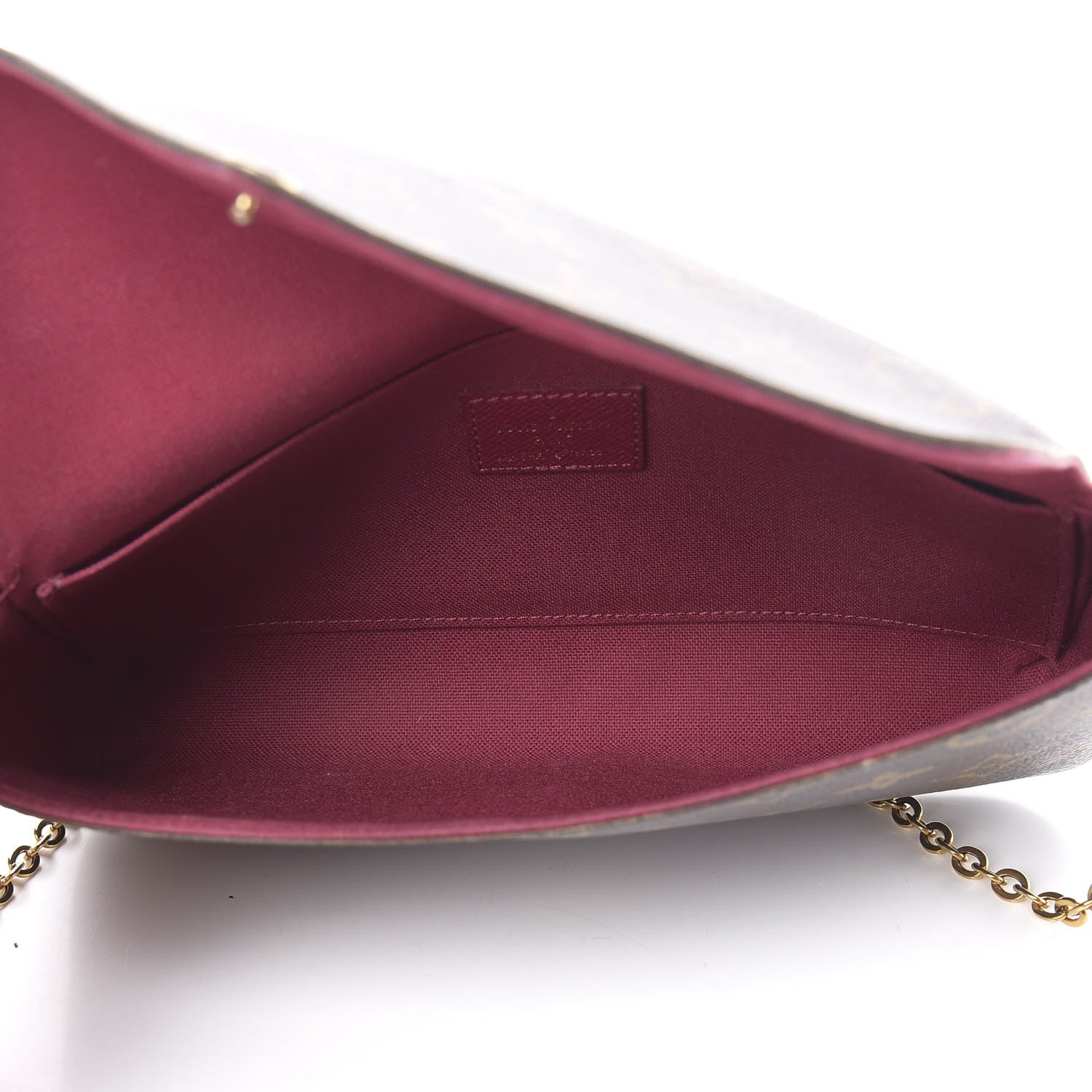 Louis Vuitton Monogram Pochette Felicie Chain Wallet Fuchsia 7 of 24