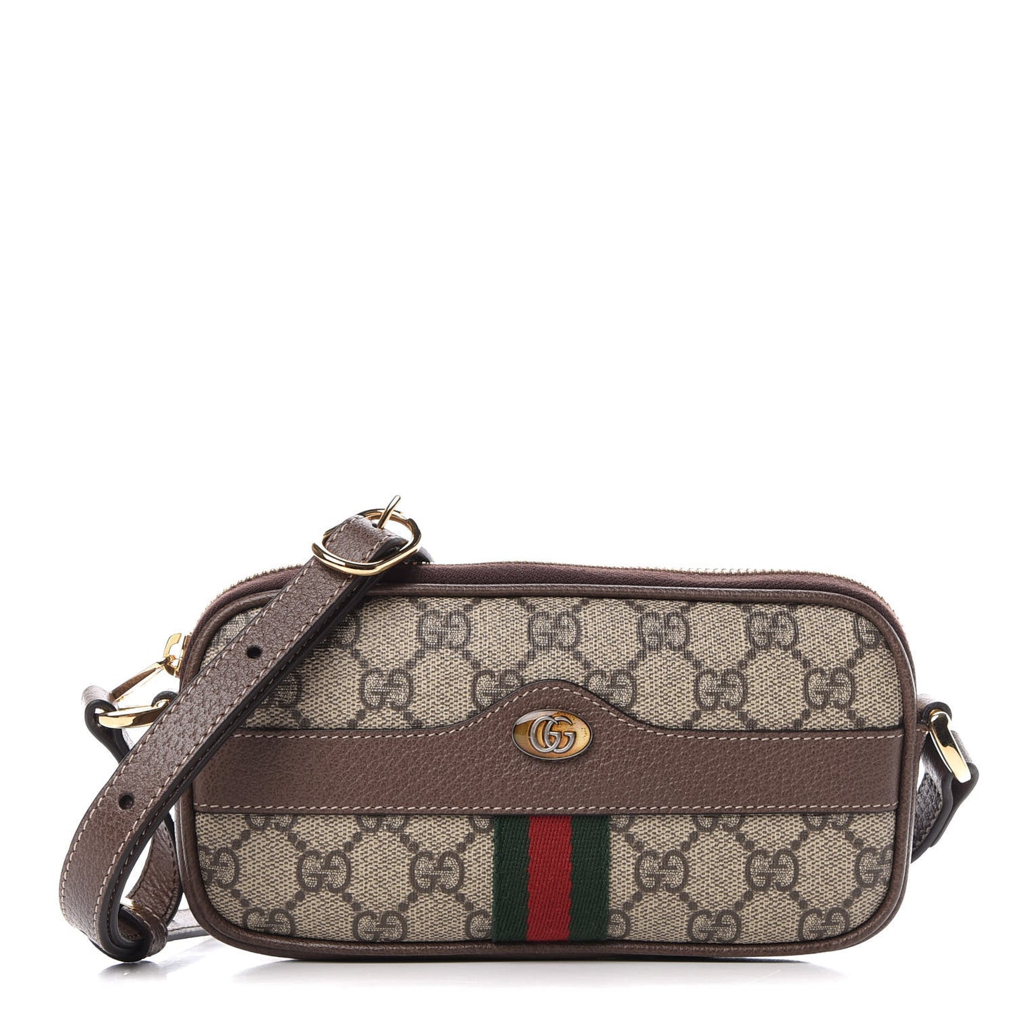 GG Supreme Monogram Web Mini Ophidia GG Bag Brown