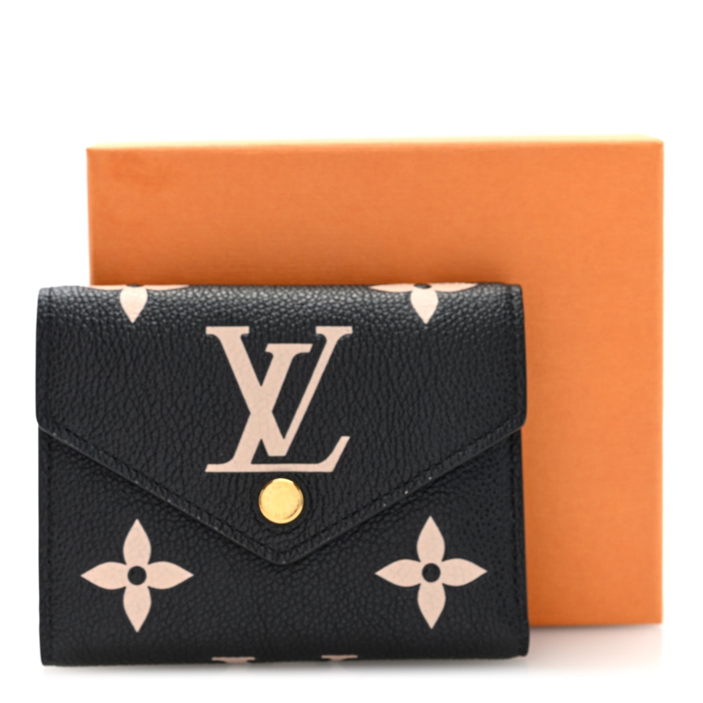Empreinte Monogram Giant Victorine Wallet Black Beige