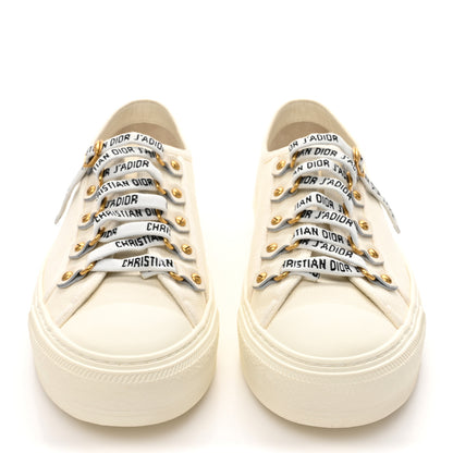 Christian Dior Canvas Dot Walk'N'Dior Low Top Sneakers 37.5 Milk 2 of 10