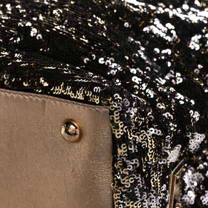 Dolce & Gabbana Sequin Embellished Drawstring Tote Gold 8 of 11
