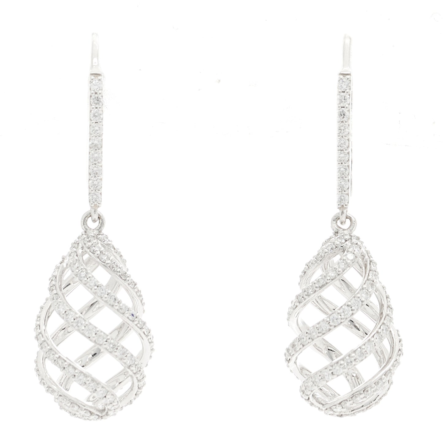 18K White Gold Diamond Venezia Luce Drop Earrings
