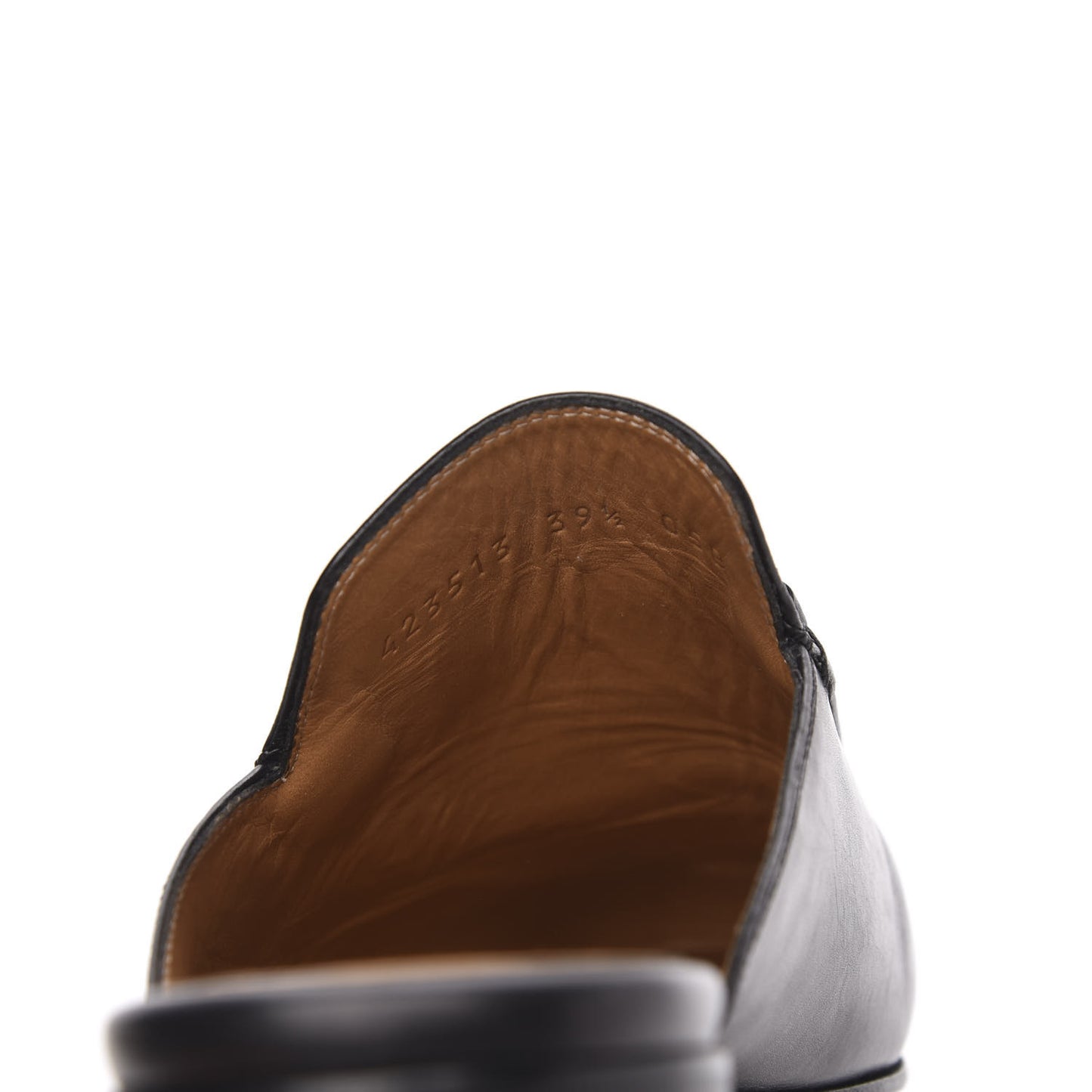 Calfskin Womens Princetown Slippers 39.5 Black