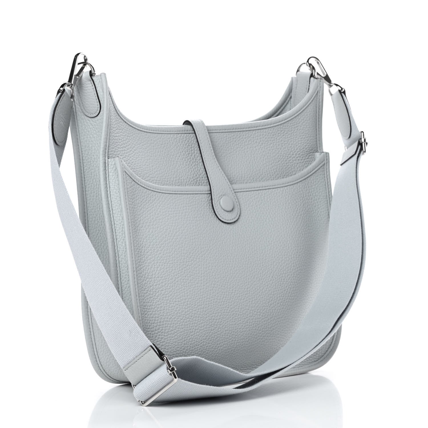 Hermes Taurillon Clemence Evelyne III PM Bleu Pale 3 of 10