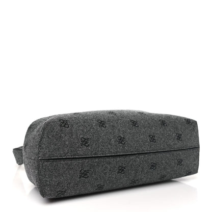 Fendi Flannel Karligraphy Embroidered Medium Fendi First Grey 4 of 10