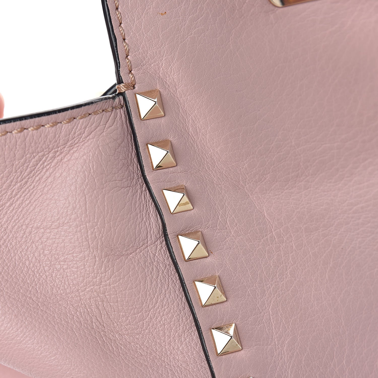 Valentino Garavani Vitello Medium Rockstud Tote Rose 15 of 16