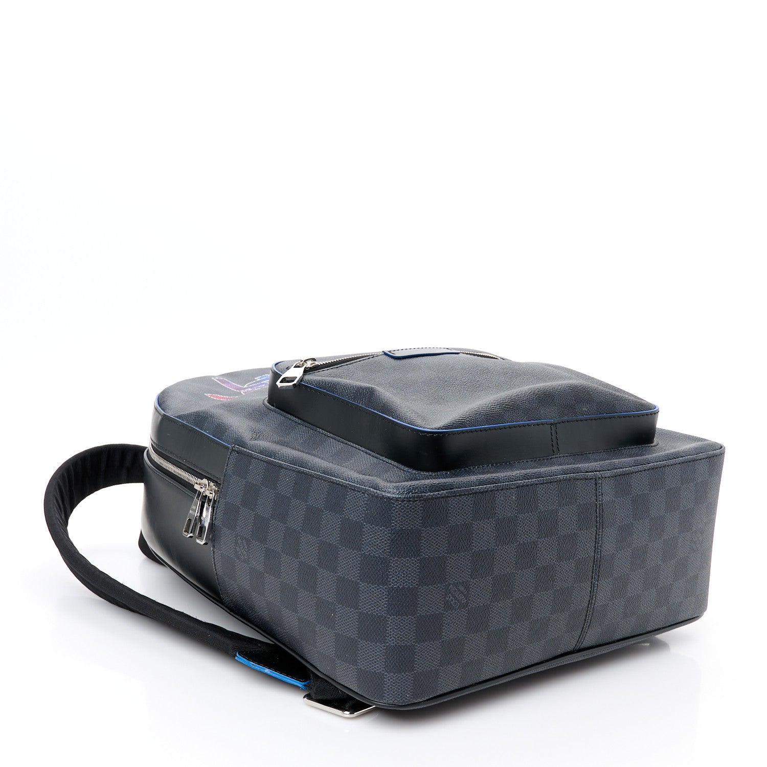 Louis Vuitton Damier Graphite Logo Josh Backpack Blue Multicolor 4 of 11
