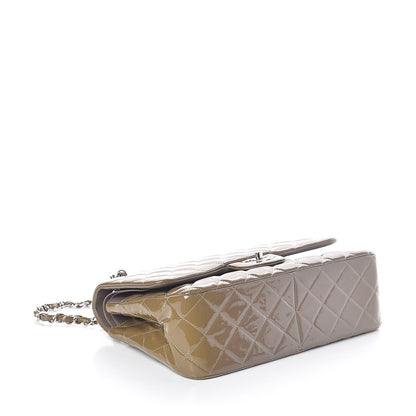 Chanel Patent Calfskin Quilted Jumbo Double Flap Grey 4 of 10