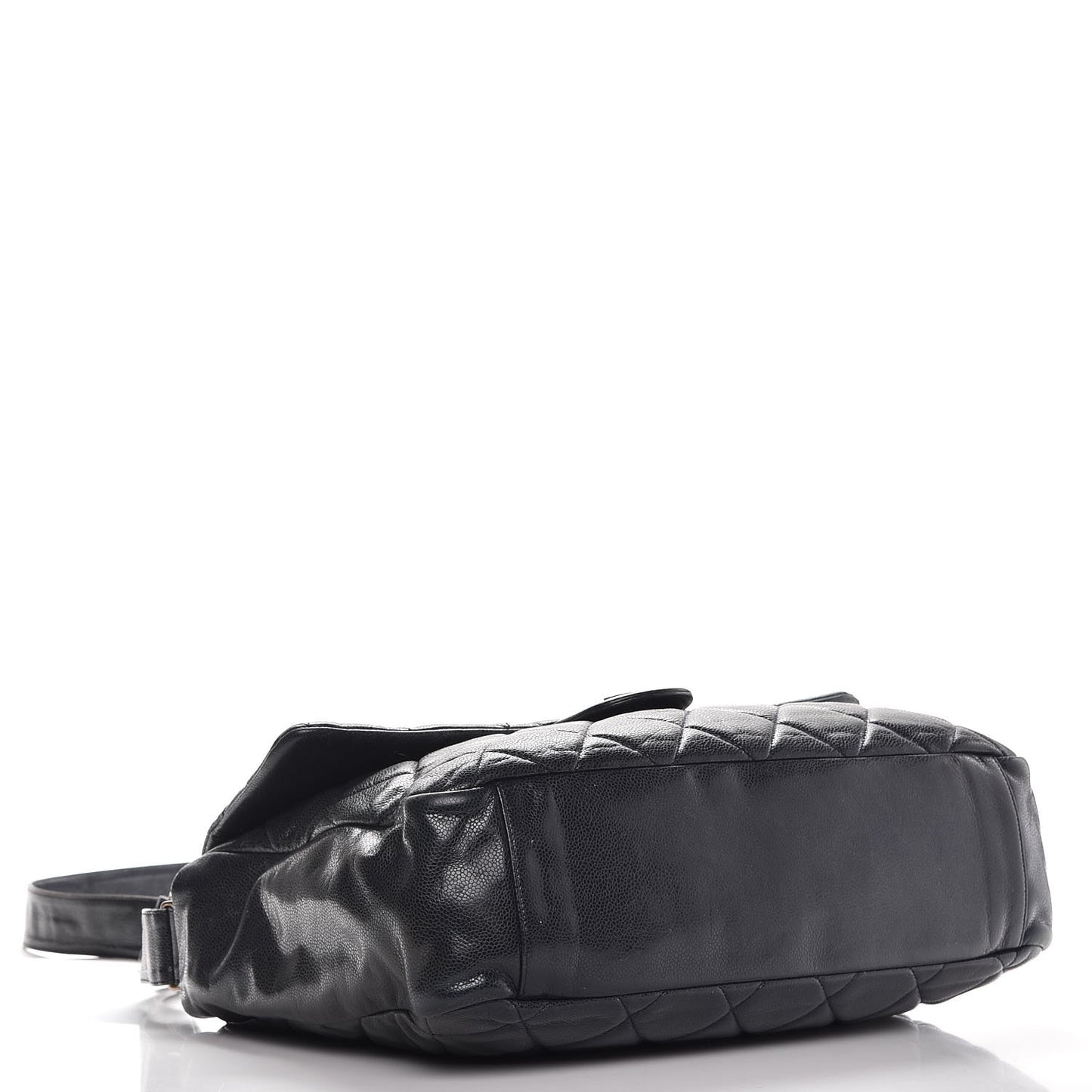Glazed Caviar Quilted Stretch Spirit Messenger Bag Blue