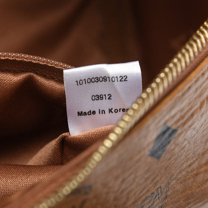 MCM Visetos Essential Barrel Bag Cognac 10 of 12
