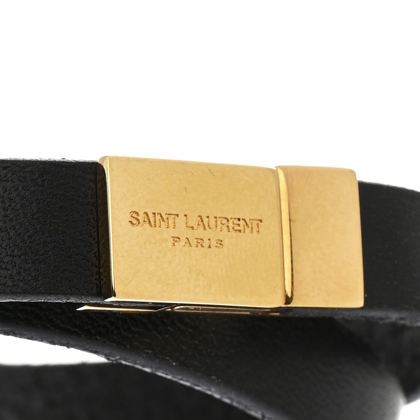 Calfskin Opyum Double Wrap Bracelet Black