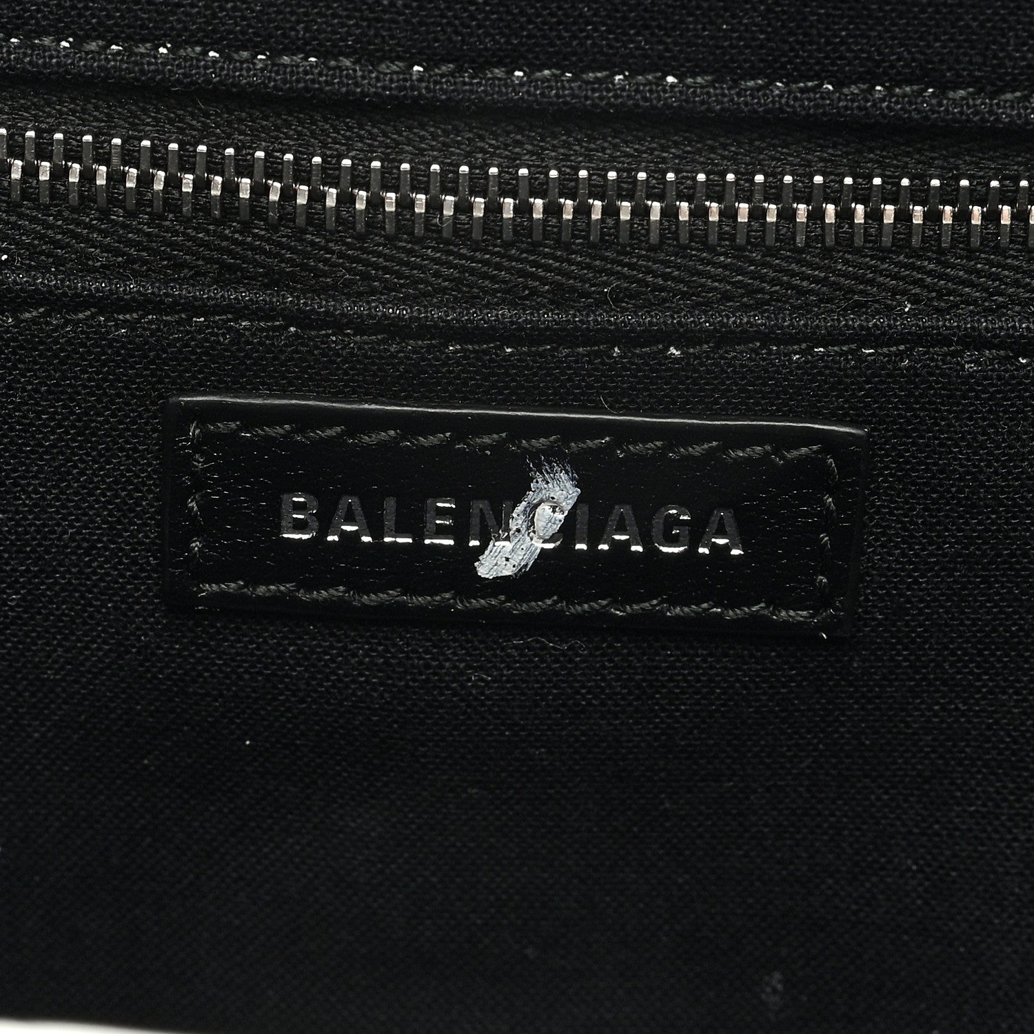Balenciaga Shiny Supple Calfskin Logo Crocodile Embossed XL Cloud Clutch White 6 of 8