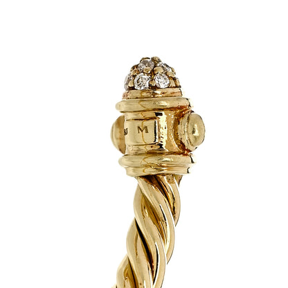 David Yurman 18K Yellow Gold Diamond Renaissance Ring 55 7.25 5 of 5