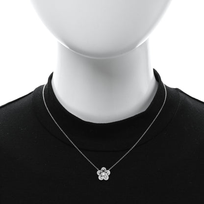 Tiffany Platinum Diamond Enchant Garden Rose Cut Flower Pendant Necklace 2 of 4