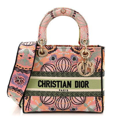 Christian Dior Canvas Embroidered In Lights Medium Lady D-Lite Multicolor 1 of 12