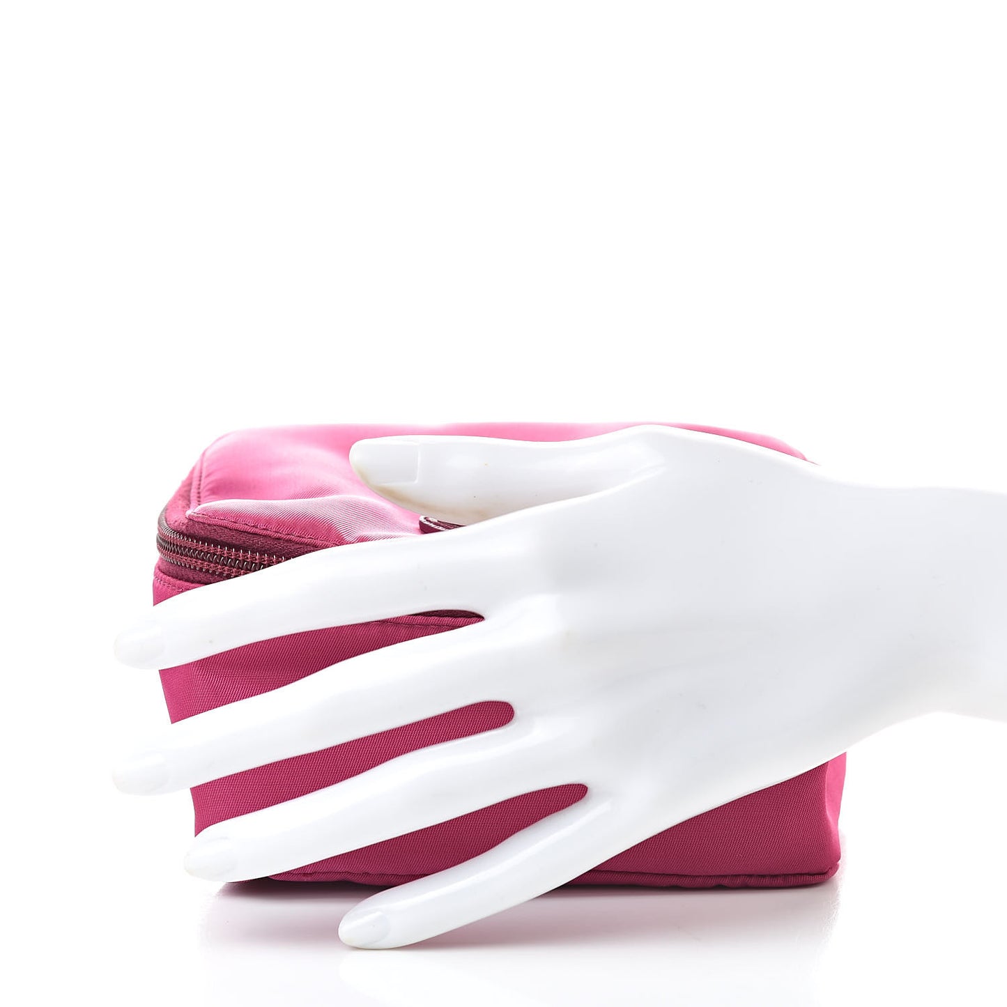 Nylon Vela Cosmetic Case Dark Pink