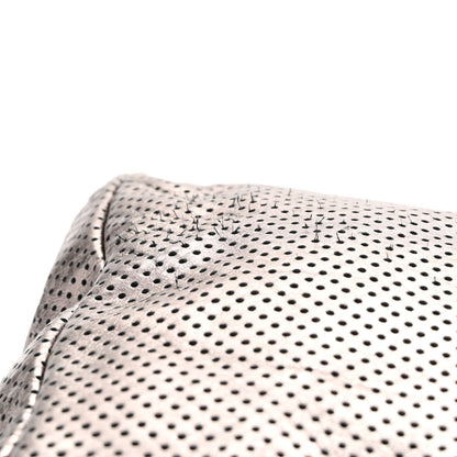 Chanel Metallic Crackled Calfskin Perforated Drill Shoulder Bag Silver 12 of 13