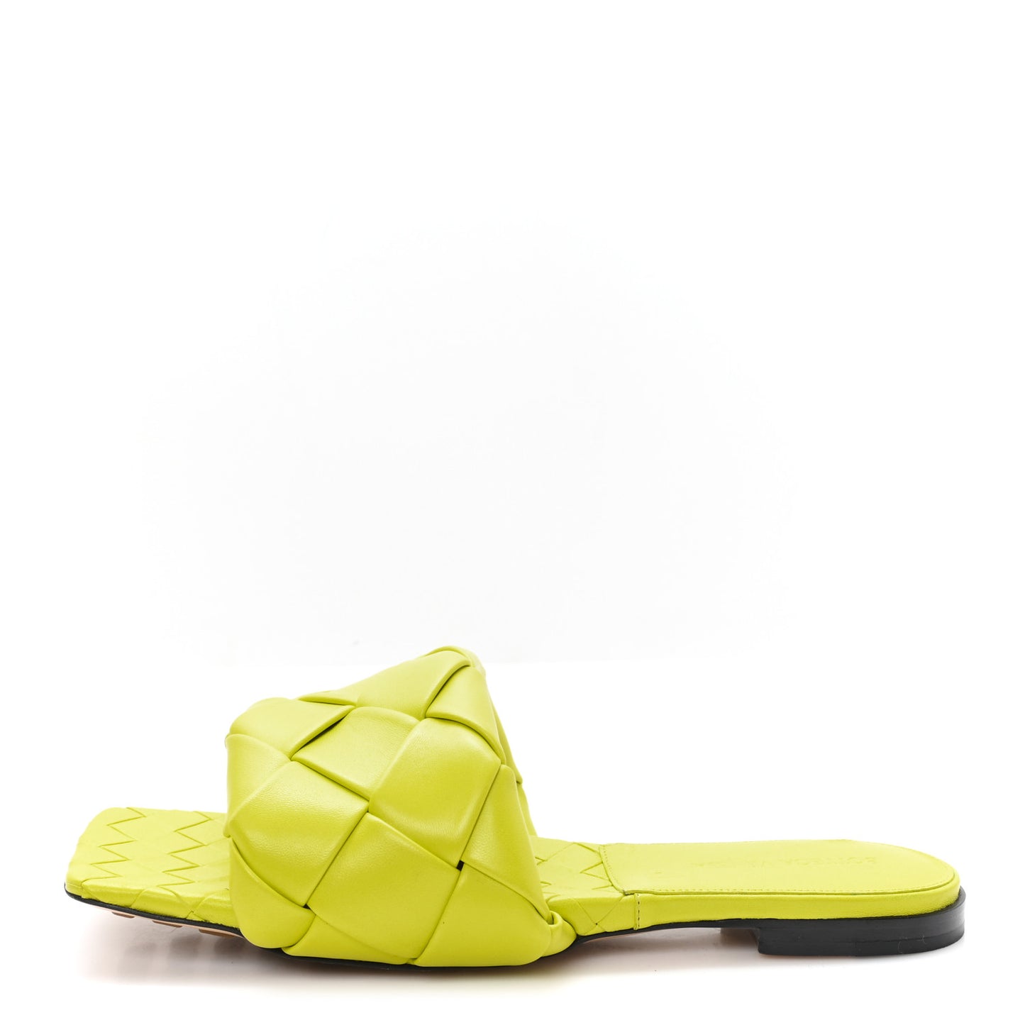 Nappa Maxi Intrecciato Lido Flat Sandals 39 Kiwi