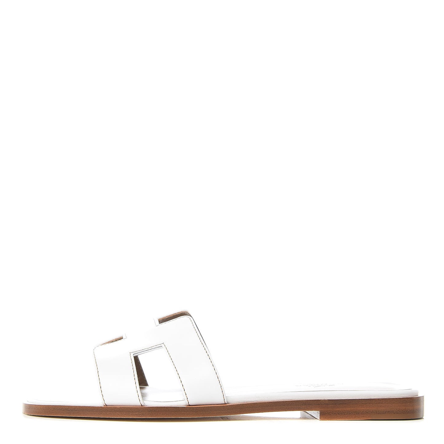 Box Calfskin Oran Sandals 36 White