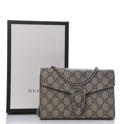 Gucci GG Supreme Monogram Mini Dionysus Chain Wallet Beige Taupe 10 of 10