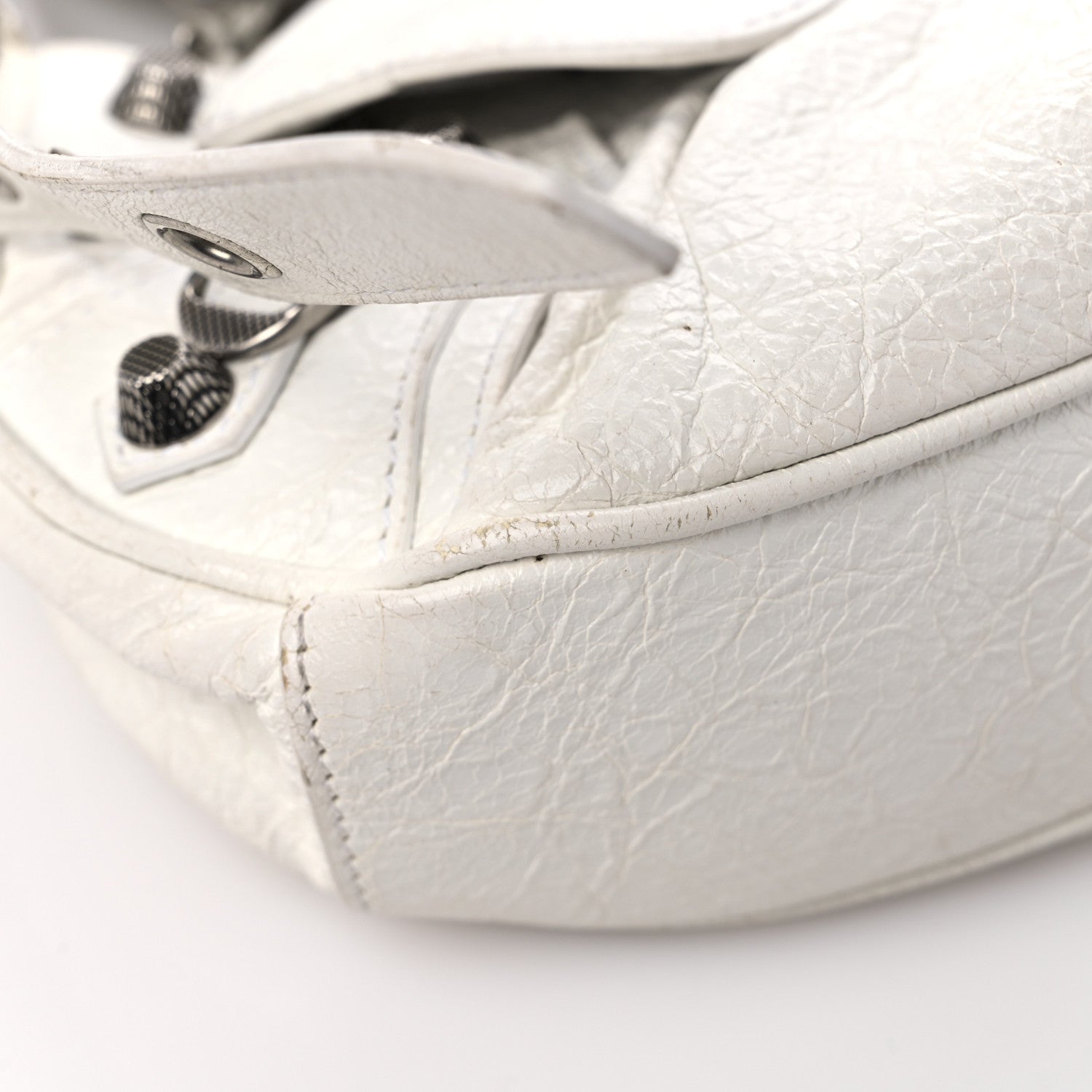 Balenciaga Agneau Arena Le Cagole Shoulder Bag XS Optic White 9 of 20