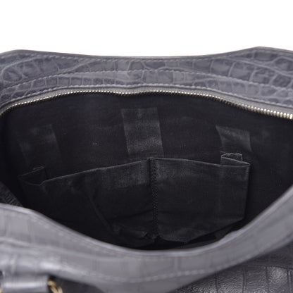 Balenciaga Calfskin Crocodile Embossed Giant 12 Gold Hardware City Gris Beton 10 of 12