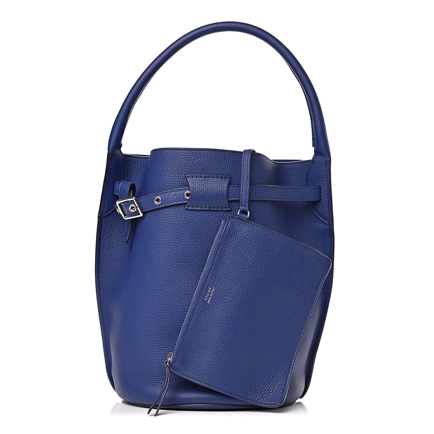 Celine Supple Grained Calfskin Big Bag Bucket Cobalt 4 of 11