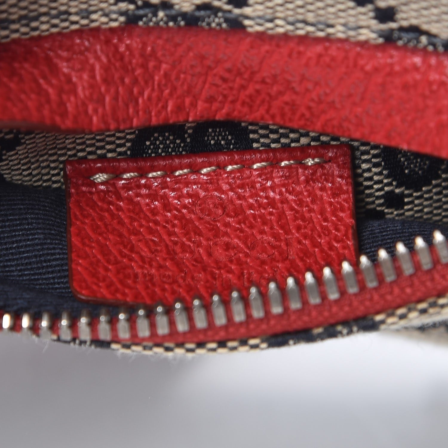 Gucci GG Monogram Web Double Pocket Belt Bag Navy Red 7 of 8
