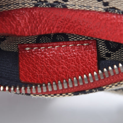 Gucci GG Monogram Web Double Pocket Belt Bag Navy Red 7 of 8