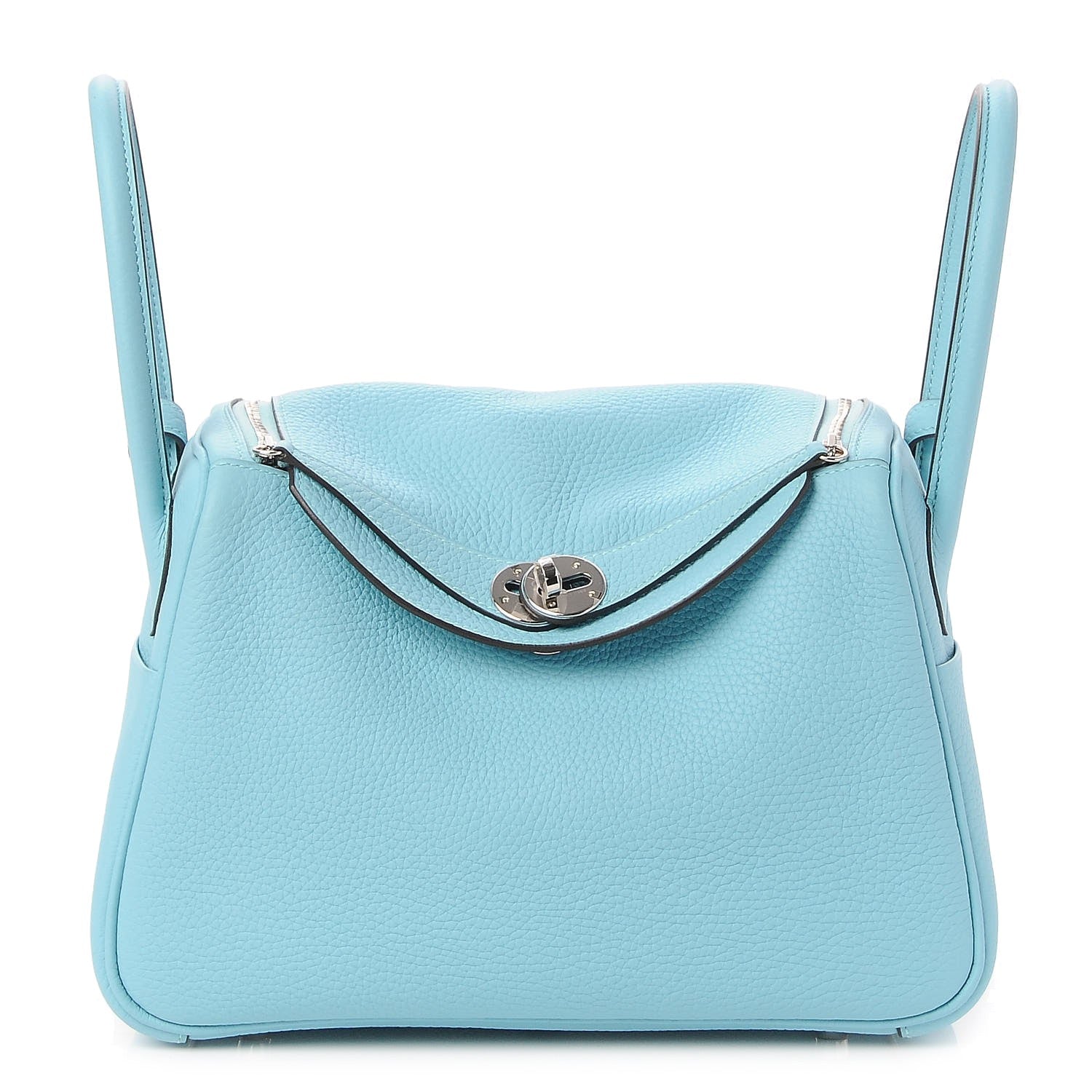 Hermes Taurillon Clemence Lindy 26 Bleu Atoll 1 of 7