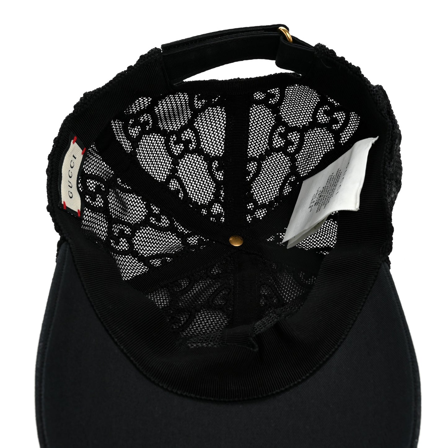 Mesh GG Monogram Shivali Baseball Hat M Black