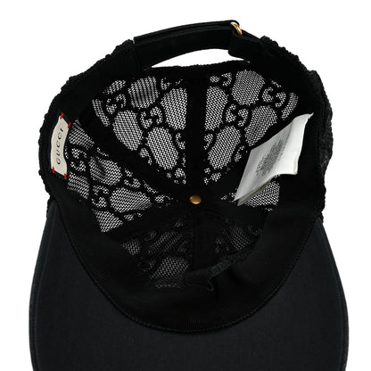 Gucci Mesh GG Monogram Shivali Baseball Hat M Black 7 of 9